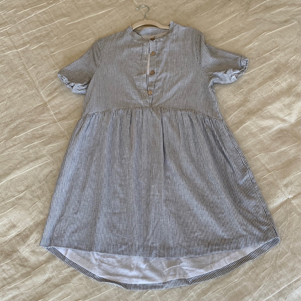 NWT Legoe Heritage Santorini Dress Size 0 Charcoal Stripe